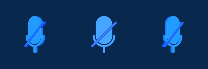 mute user interface 3D icon