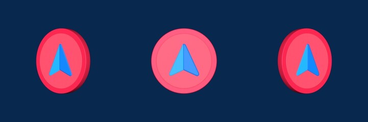 navigation map and navigation 3D icon