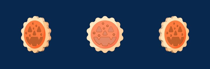pie halloween party 3D icon