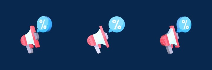 promotion sales 3D icon