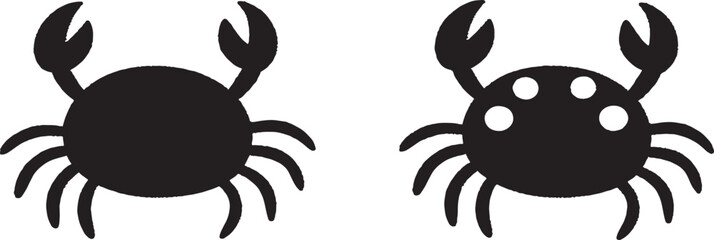Fototapeta premium Crab icon vector silhouette design illustration