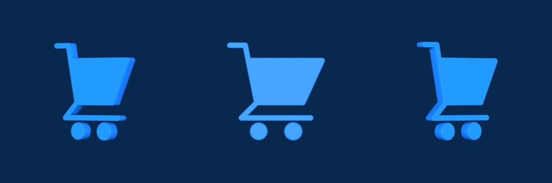 shopping cart user interface 3D icon