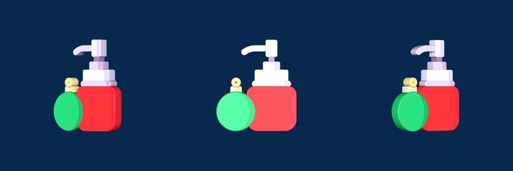 soap dispenser christmas decoration 3D icon