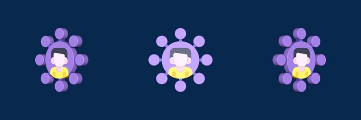 user internet marketing 3D icon