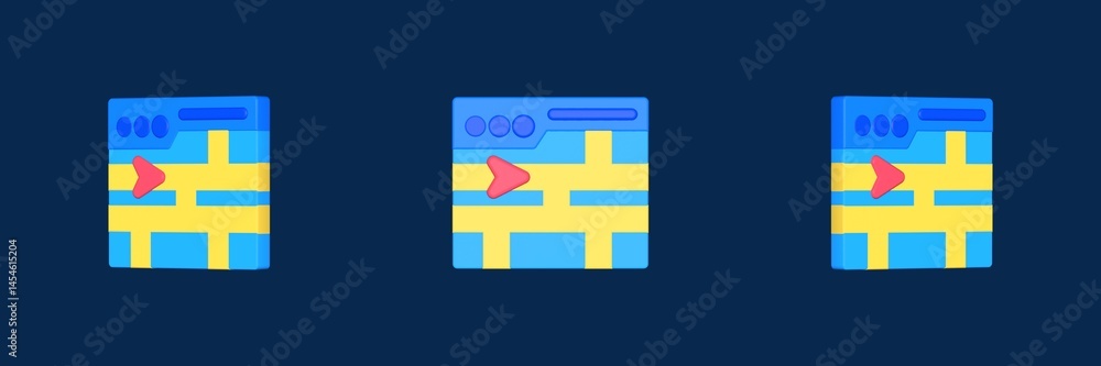 Aufkleber web map and navigation 3d icon