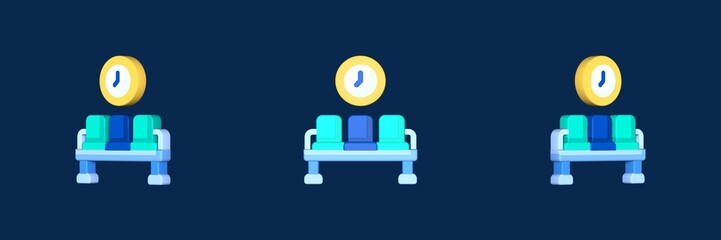 waiting room doctors office 3D icon