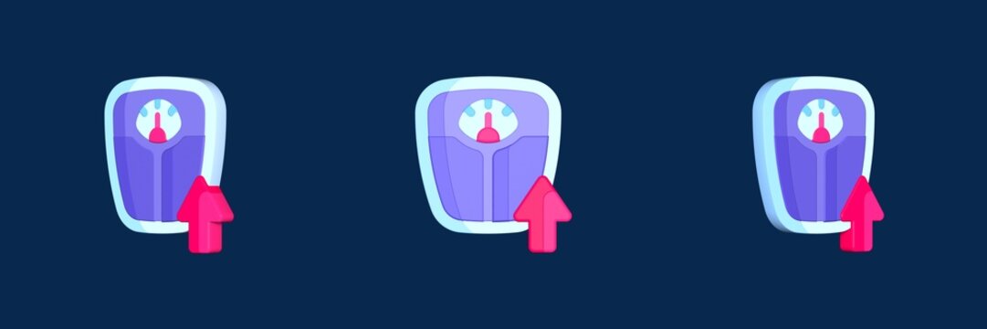 weight increase and decrease 3D icon