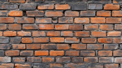 Obraz premium Weathered Old Brick Wall with Vintage Charm