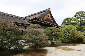Pavilion surrounded by trees at Imperial Palace, Kyoto