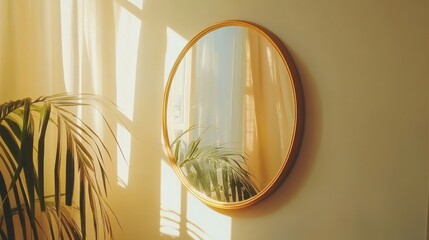 Golden Hour Reflection: A Serene Home Interior