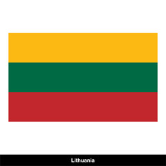 lithuania vector flag with transparent background