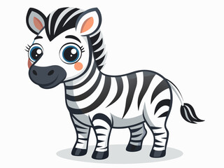 Adorable Cartoon Baby Zebra Illustration for Childrens Book