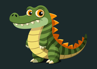 Adorable Cartoon Crocodile Illustration for Kids