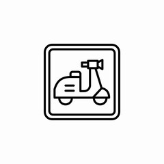 motorbike sign icon sign vector