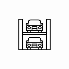 multilayer parking icon sign vector