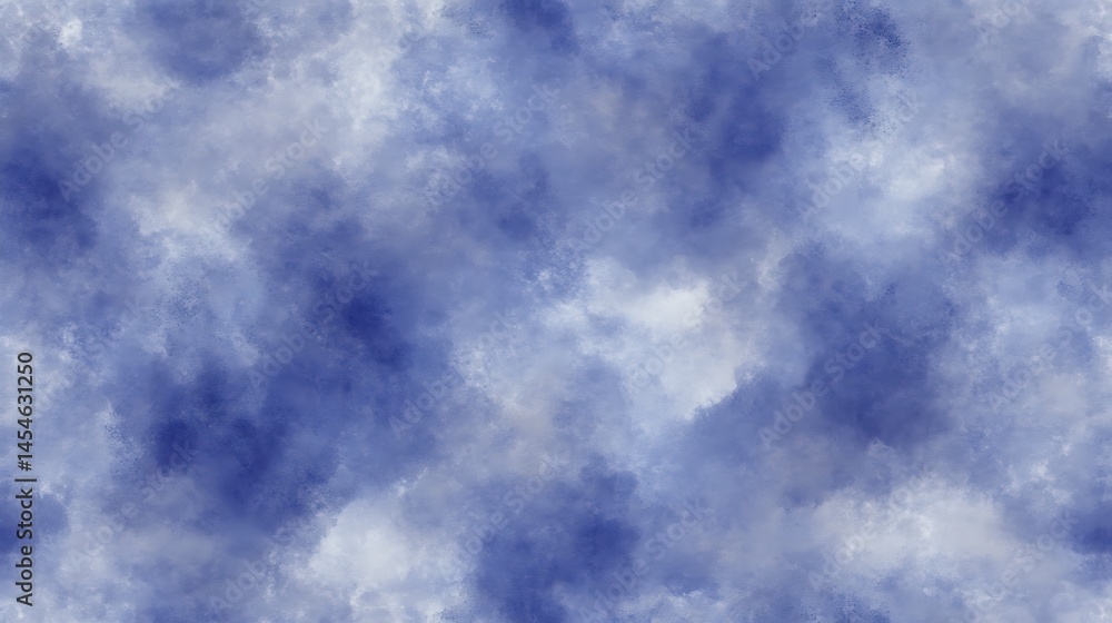 Aufkleber abstract blue and white cloud-like texture creating a calming atmosphere for backgrounds