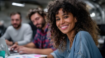 Diverse Group of Young Professionals Working Together in a Modern Office Environment