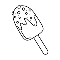 Printable Summer Ice Cream Coloring Pages, Ice Cream Summer Fun Coloring Page, Bold and Easy, Hand Drawing, Holiday Coloring Fun, flat design illustration, Summer set of icons, Travel, Vector,