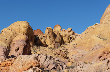 Fototapeta premium Scenic Desert Landscape in the Valley of Fire State Park Nevada