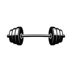 Dumbbell Vector Icon Fitness Equipment Silhouette