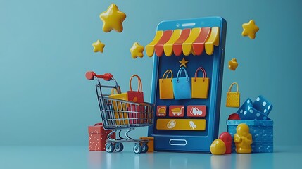 Mobile shopping, online store, digital commerce