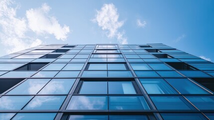 Modern Office Building with Glass and Metal Architecture