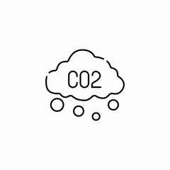 carbon dioxide gas icon sign vector