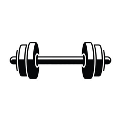 Dumbbell Vector Icon Fitness Equipment Silhouette