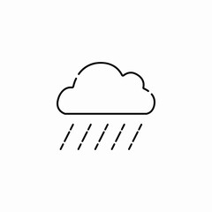 cloud raining icon sign vector