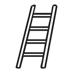 Simple Ladder Vector Illustration Climbing Steps to Success and Growth
