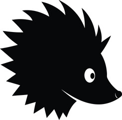 Hedgehog silhouette vector illustration