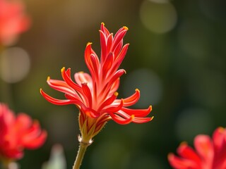 Fototapeta premium Indian Paintbrush Flower Closeup, Natural Beauty