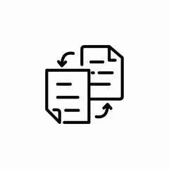 document exchange icon sign vector