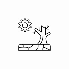drought ecosystem icon sign vector