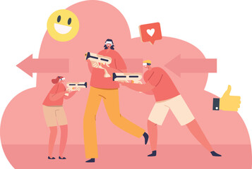 People at virtual gaming cyberspace