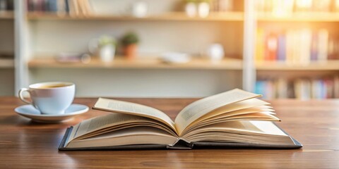 Naklejka premium Two open soft cover books with a subtle background blur, revealing pages with handwritten notes and coffee rings