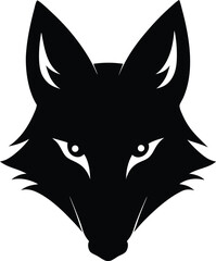 black fox head silhouette