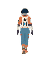 Flat vector people and illustration, man with casual astronaut outfit