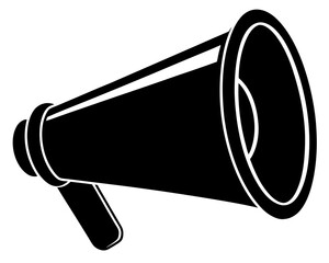 Megaphone silhouette vector illustration
