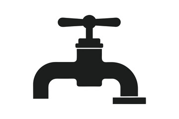 Faucet vector, Faucet symbol, Faucet vector icon isolated on white background
