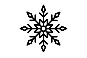 Snowflake icon silhouette vector illustration