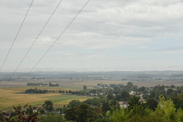 Vue sur le village de Villebois-Lavalette depuis la colline du château en Charente 