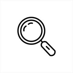 magnifying glass line icon vector on white background.