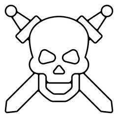 Icones pictogramme symbole tete de mort