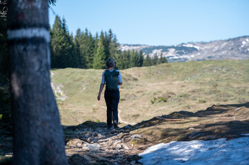 Fototapeta premium Wandern in den Bergen