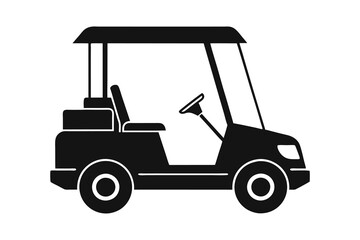 Golf car vector, golf car symbol, golf car vector icon isolated on white background