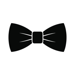 Bow Tie Silhouette Vector Icon Illustration