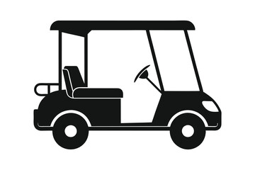 golf cart vector illustration  on white background