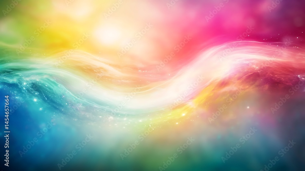 Poster vibrant abstract swirl of colors blending seamlessly, creating a dreamy background for creative proj
