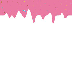 Melting Strawberry with Chocolate Vector